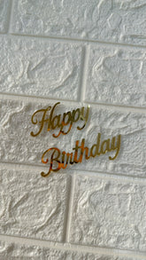Happy birthday acrylic cutout